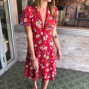 90’s does 30’s floral Betsey Johnson dress